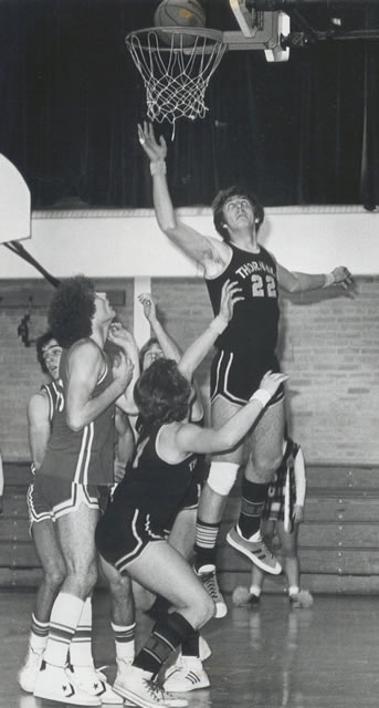 Basketball Bame at Thornhill, Ralph Schaeif, Rick Krug.